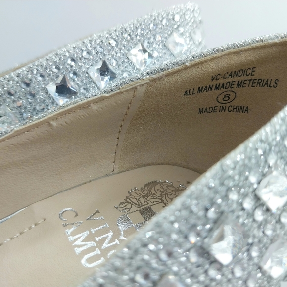 Vince Camuto Candice Silver Stone Pumps - Picture 6 of 9